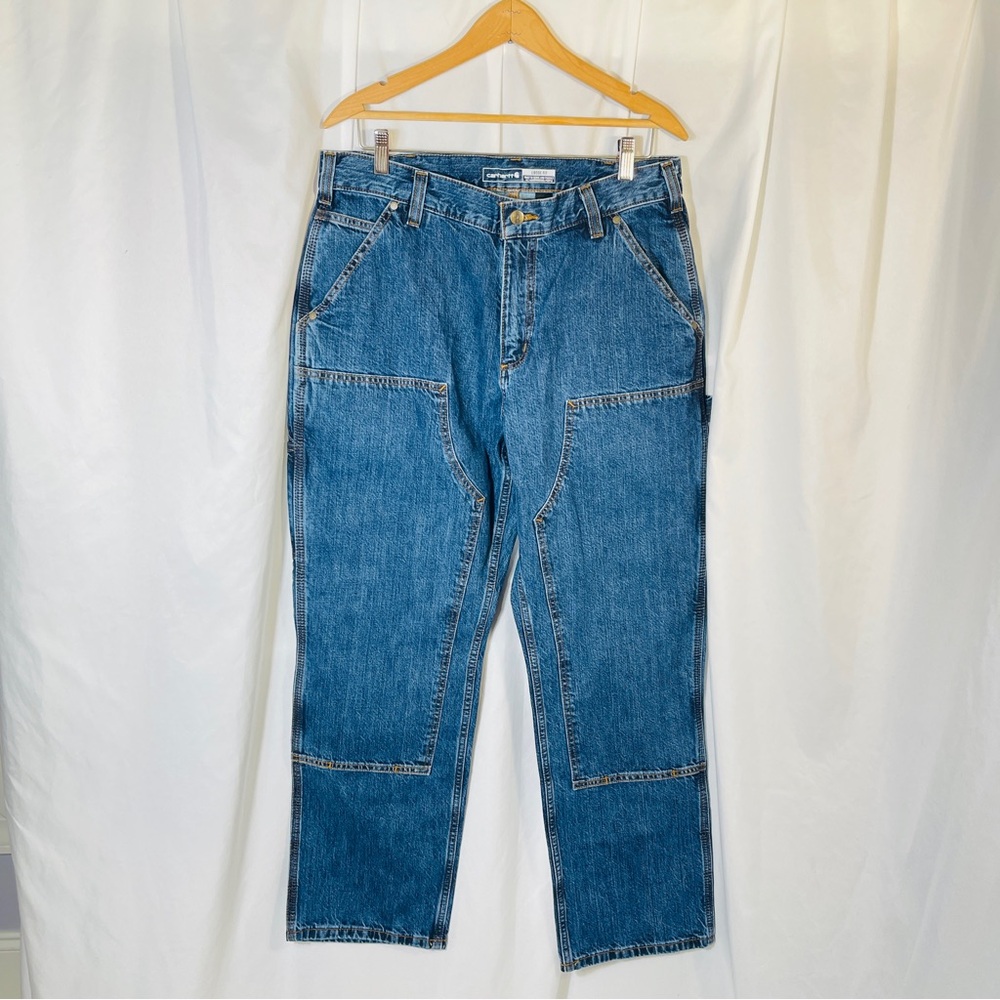 Carhartt Loose Fit Carpenter Jeans 34 X 30- Classic Work/Play Denim. - Picture 1 of 16